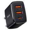 МЗП Baseus Compact Quick Charger PD30W+QC3.0 (2USB-A/1C) (CCXJ-E) Чорний