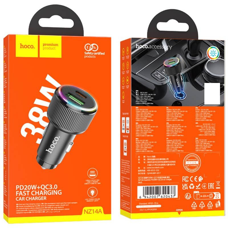 АЗП Hoco NZ14A Guerrero PD20W+QC3.0 (1C1A) Black - Зображення 2