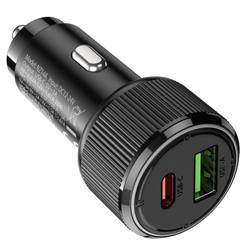 АЗП Hoco NZ14A Guerrero PD20W+QC3.0 (1C1A) Black - Зображення 4