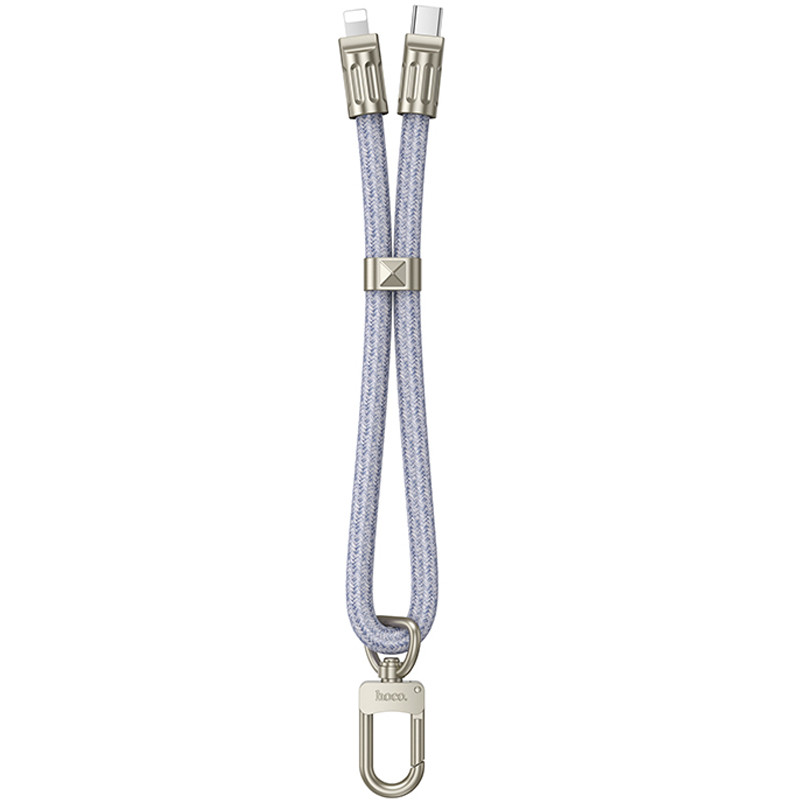 Дата кабель-шнурок Hoco GH5 Elegant Type-C to Lightning (0.21m) Denim Blue - Зображення 2