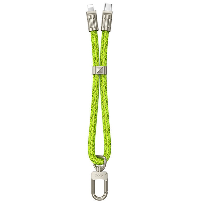 Дата кабель-шнурок Hoco GH5 Elegant Type-C to Lightning (0.21m) Fluorescent Green - Зображення 2