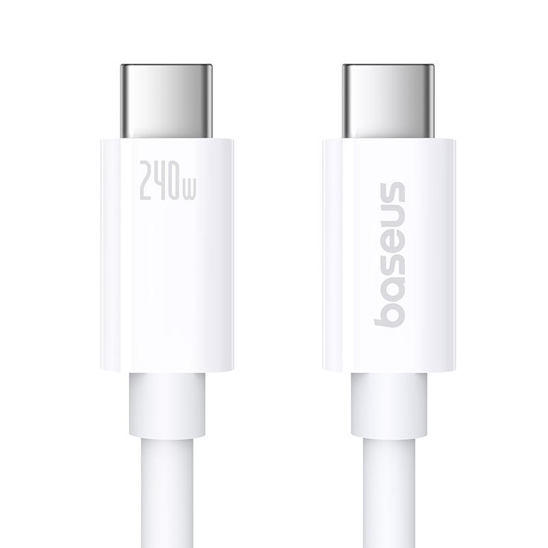 Дата кабель Baseus Superior Series 2 USB4 Full-Function Type-C to Type-C 240W (1m) (P10365200211) Moon White - Зображення 2