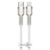 Дата кабель Baseus Cafule Metal Type-C to Lightning PD20W (2m) (CATLJK-B) Білий