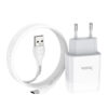 МЗП Hoco C73A Glorious 2.4A (2USB-A) + кабель USB to Type-C Білий