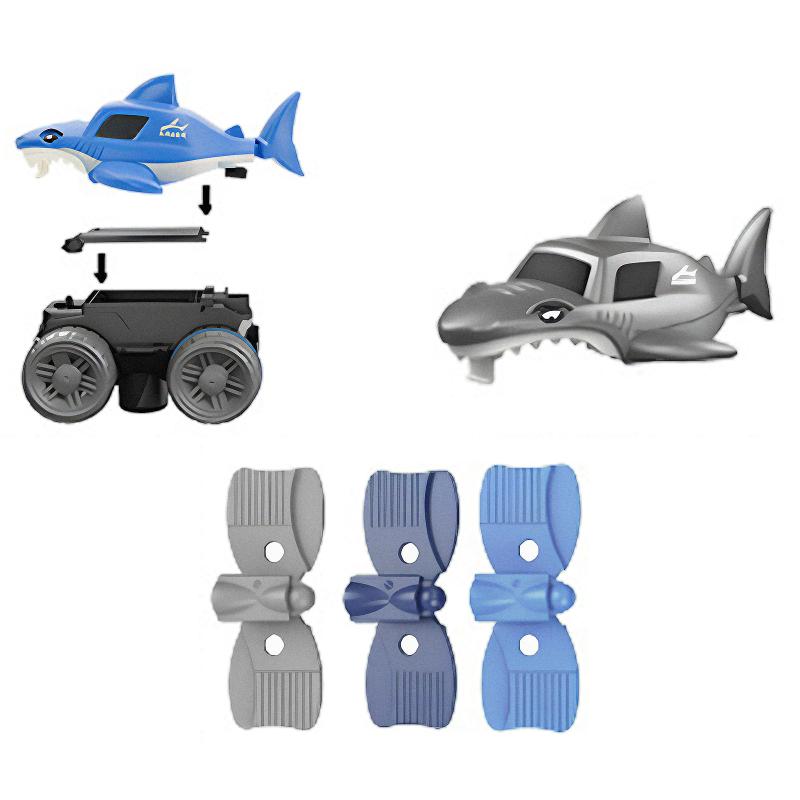 Інтерактивний трек з інерційною машинкою SHT 5510-2 Shark Trak (138pcs/1CAR) Blue - Зображення 2