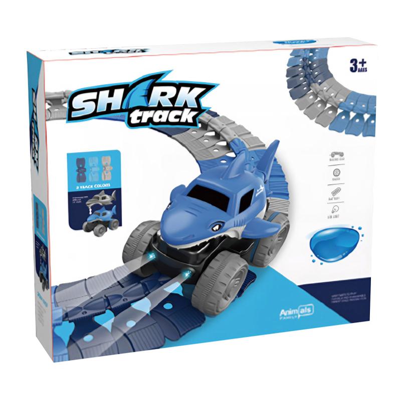 Інтерактивний трек з інерційною машинкою SHT 5510-2 Shark Trak (138pcs/1CAR) Blue - Зображення 3