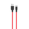 Дата кабель Hoco X21 Silicone Type-C Cable (1m) Чорний / Червоний