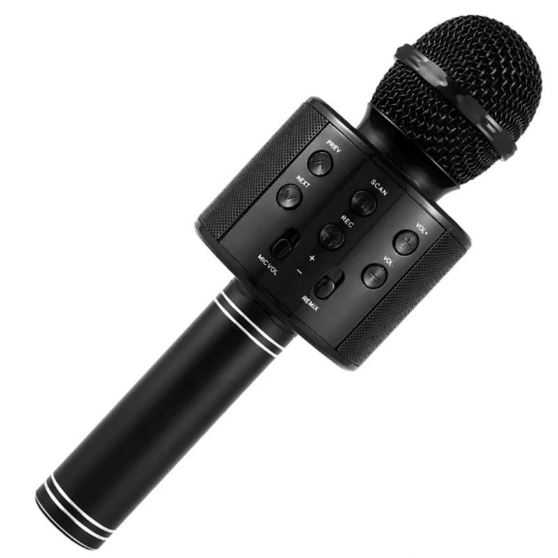 Караоке Мікрофон-колонка WS858 Black - Зображення 2