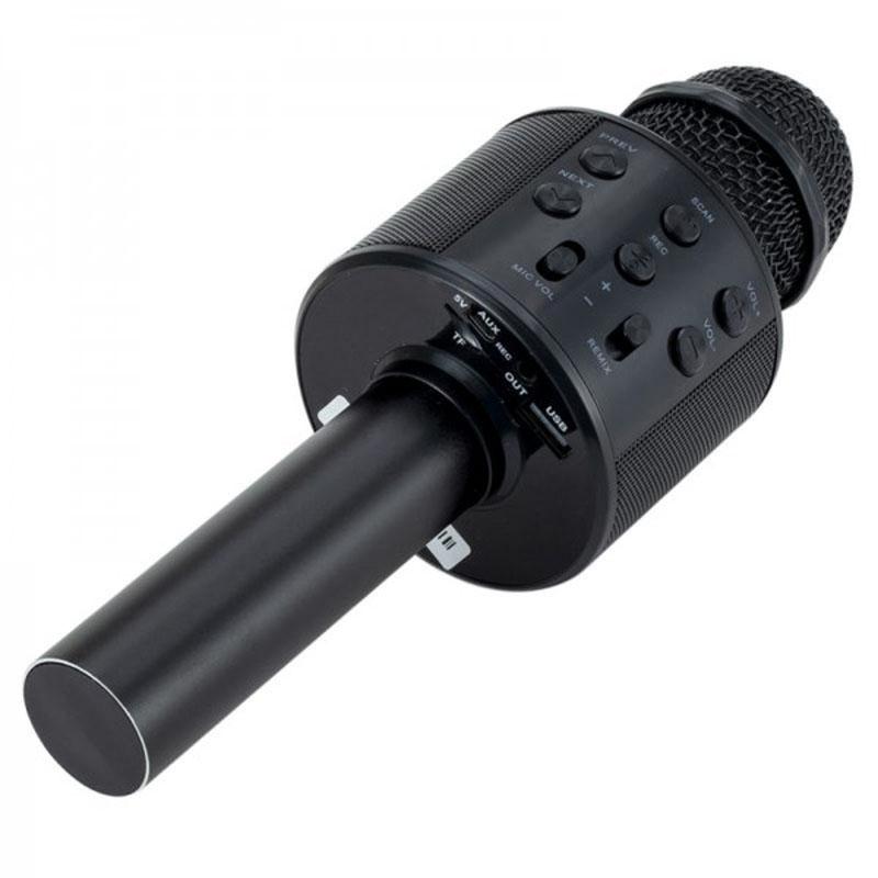 Караоке Мікрофон-колонка WS858 Black - Зображення 3