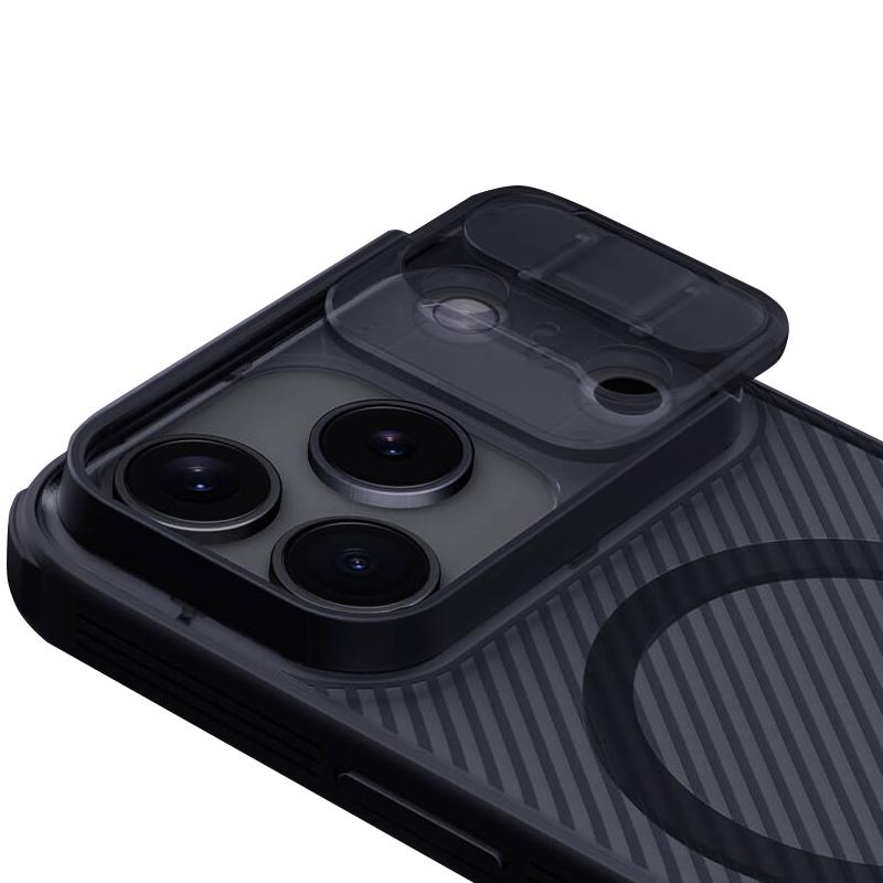 Карбонова накладка Nillkin CamShield Pro Magnetic для Apple iPhone 17 Pro (6.3") Transparent black - Зображення 4