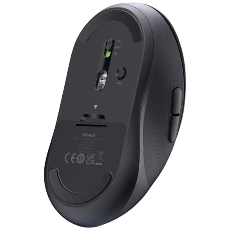 Миша бездротова Baseus F02 Ergonomic Bluetooth (B010555) Cluster Black - Зображення 5