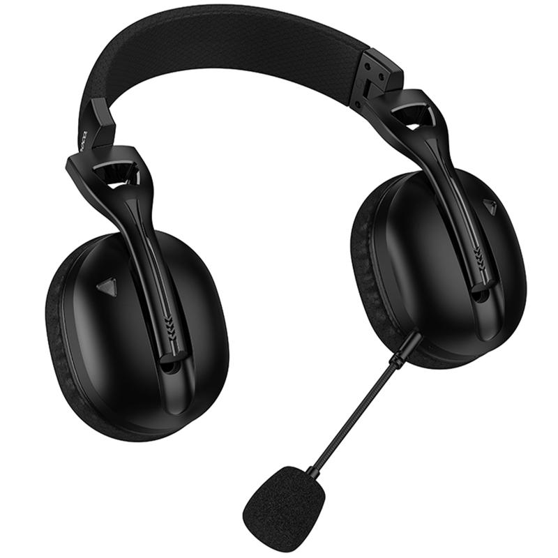 Накладні бездротові навушники Hoco W114 Magic +3.5mm+2.4G Black - Зображення 4