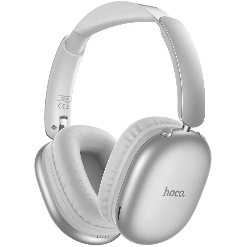 Накладні бездротові навушники Hoco W73 Graceful (App) Silver