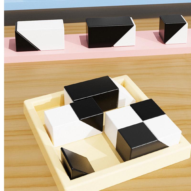 Настільна інтерактивна гра Ummi ME-149 Hidden Black and White Blocks Black / White - Зображення 5