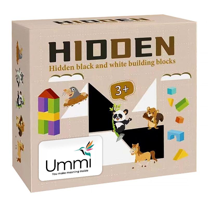 Настільна інтерактивна гра Ummi ME-149 Hidden Black and White Blocks Black / White - Зображення 6