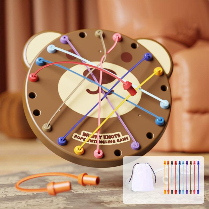 Настільна інтерактивна гра Ummi ME-241 Cute Bear Rope Unravelling Game Brown - Зображення 2