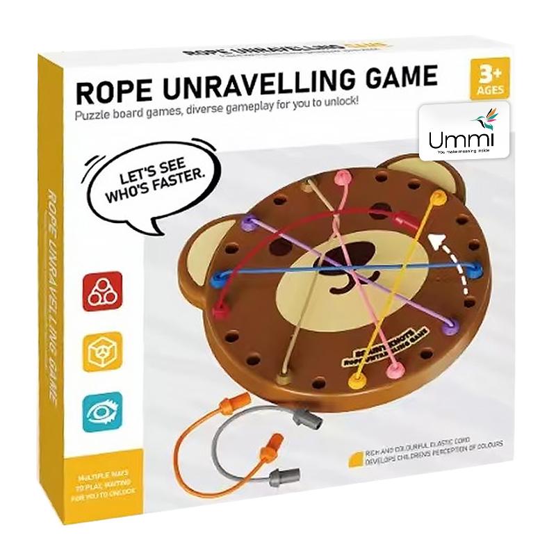 Настільна інтерактивна гра Ummi ME-241 Cute Bear Rope Unravelling Game Brown - Зображення 4