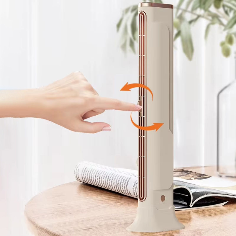 Настільний вентилятор F3 Tower Fan 3 speeds with battery 1200 mAh Biege - Зображення 2