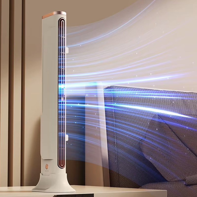 Настільний вентилятор F3 Tower Fan 3 speeds with battery 1200 mAh Biege - Зображення 8