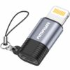 Перехідник Amaya 01CL Lightning Male to Type-C Female Grey