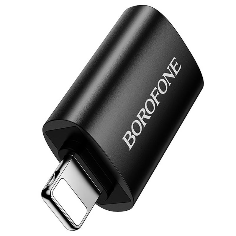 Перехідник Borofone BV26 Lightning Male to USB Female USB2.0 Black - Зображення 3
