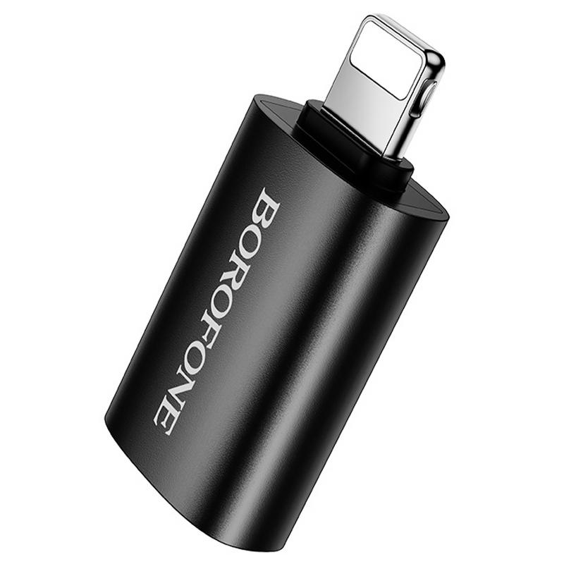 Перехідник Borofone BV26 Lightning Male to USB Female USB2.0 Black - Зображення 4