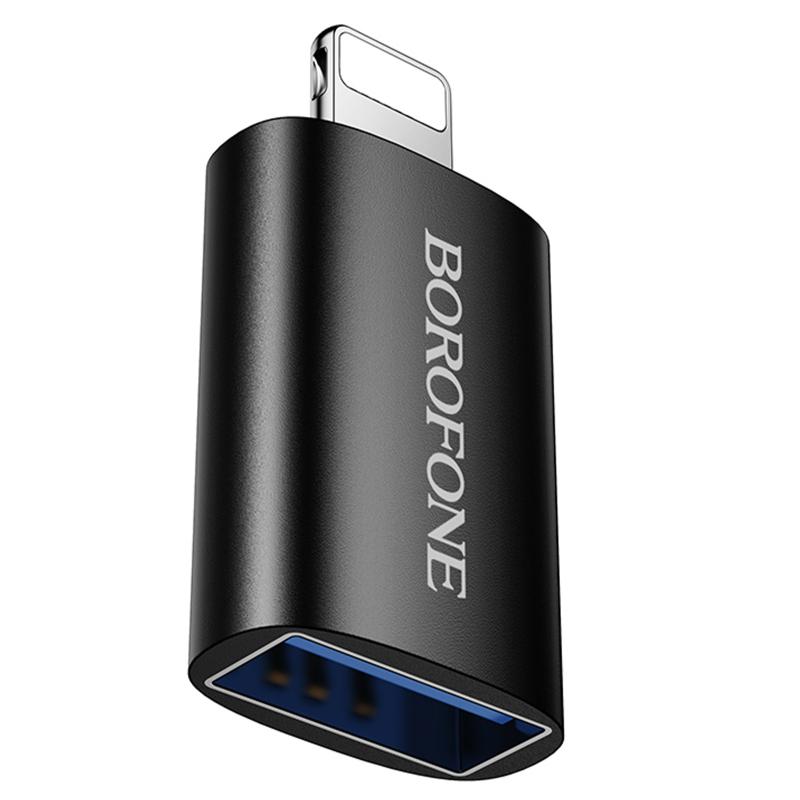 Перехідник Borofone BV26 Lightning Male to USB Female USB2.0 Black - Зображення 5