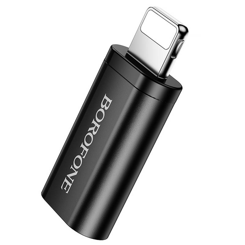 Перехідник Borofone BV26A Lightning Male to Type-C Female Black - Зображення 6