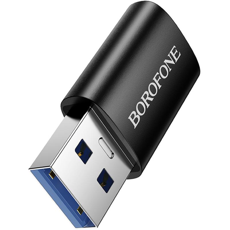 Перехідник Borofone BV26B USB Male to Type-C Female USB3.0 Black - Зображення 3