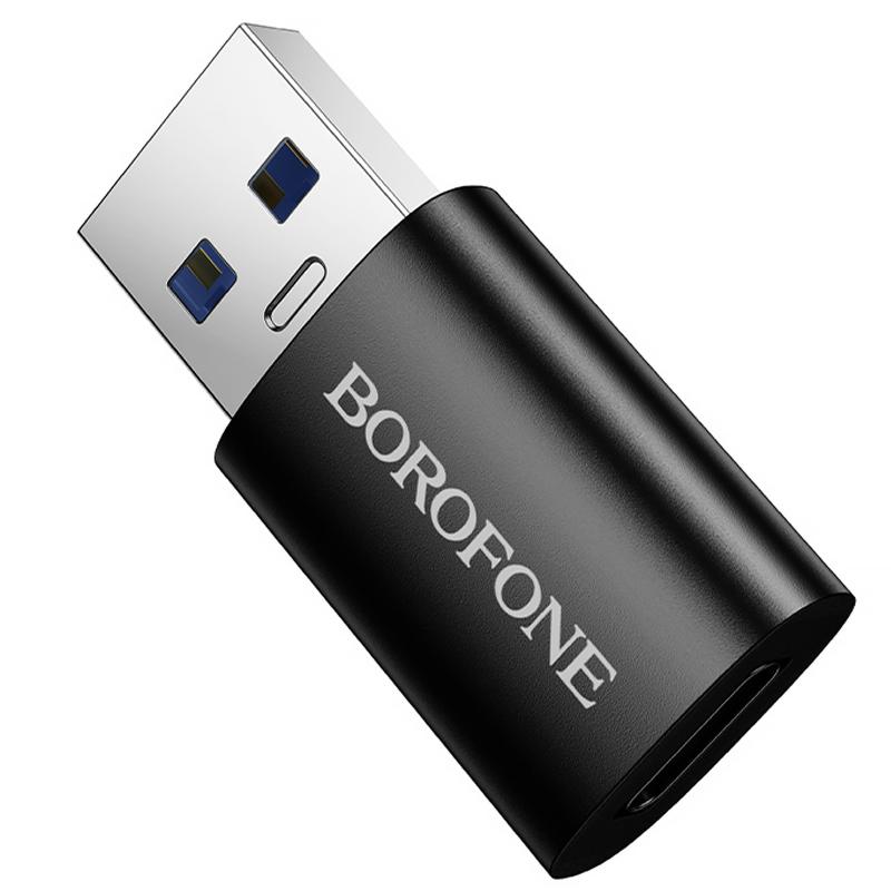 Перехідник Borofone BV26B USB Male to Type-C Female USB3.0 Black - Зображення 4