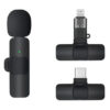 Петличний бездротовий мікрофон Borofone BFK12 Trophy Dual-mic Lightning/Type-C Black