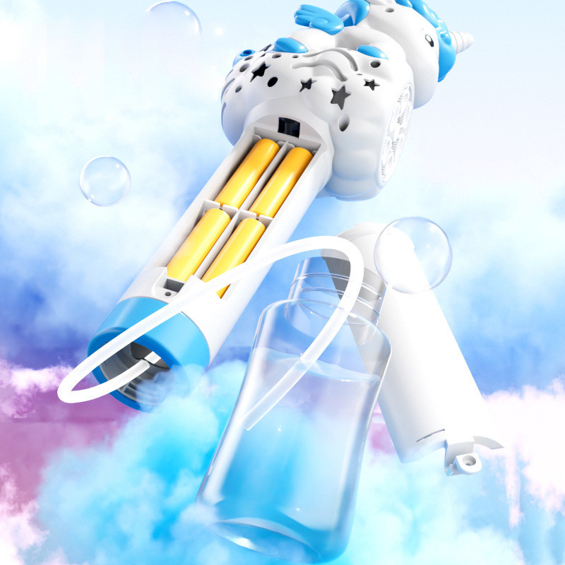 Пістолет з мильними бульбашками H055 Little Unicorn + bottle 50ml Light Blue - Зображення 3