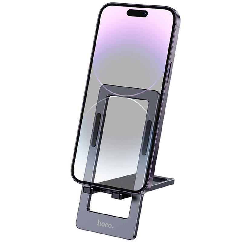Підставка для телефону Hoco HD11 Volar metal folding Metal grey - Зображення 2