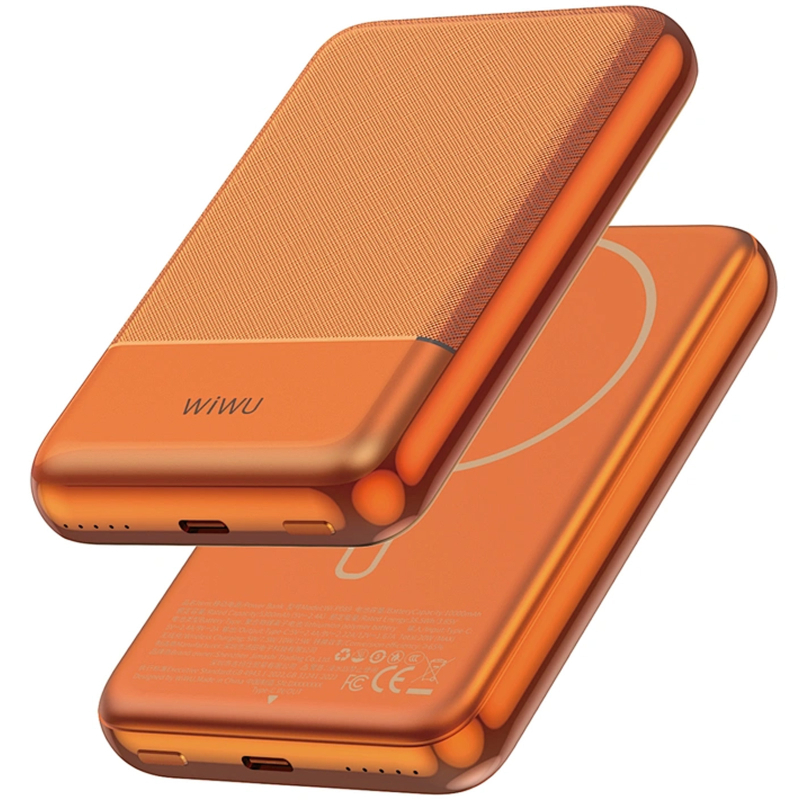Портативний ЗП Power Bank WIWU P089 Seraph PD20W з БЗП 10000 mAh Orange - Зображення 2