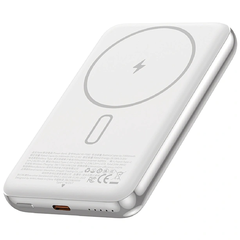 Портативний ЗП Power Bank WIWU P089 Seraph PD20W з БЗП 10000 mAh Silver