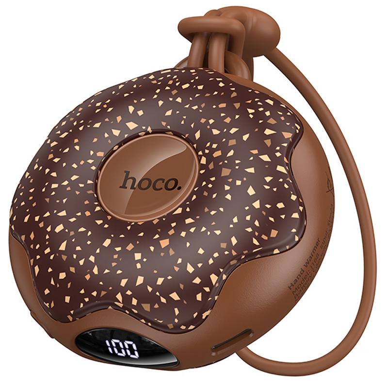 Портативний обігрівач для рук Hoco J168 Donut double-sided 2500 mAh Brown