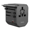 Мережевий універсальний перехідник Hoco AC15 Walker PD20W+QC3.0 (2USB-A/1C) (EU) Black