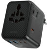 Мережевий універсальний перехідник WIWU UA010 Warrior GaN 45W + 2USB-A/3C Black