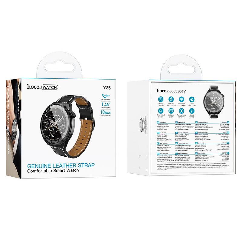 Смарт-годинник Hoco Y35 Smart sports watch (call version) Black - Зображення 3