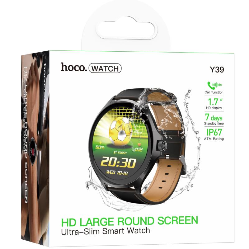 Смарт-годинник Hoco Y39 Smart sports watch (call version) Black - Зображення 2