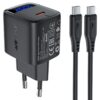 МЗП Acefast A113 PD20W GaN (1USB-C) + кабель Type-C to Type-C Black