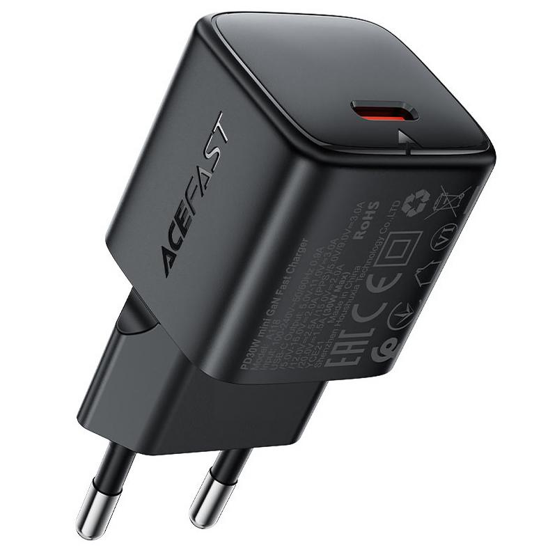 МЗП Acefast A118 PD30W GaN (1USB-C) + кабель Type-C to Type-C Black - Зображення 5