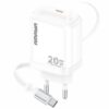 МЗП Amaya E220S PD20W GaN (1USB-C) + Retractable Cable Type-C White
