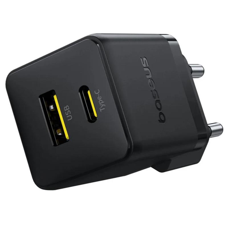 МЗП Baseus Palm Fast Charger 30W (1USB-A/1C) (P1011160A) Cluster Black - Зображення 2