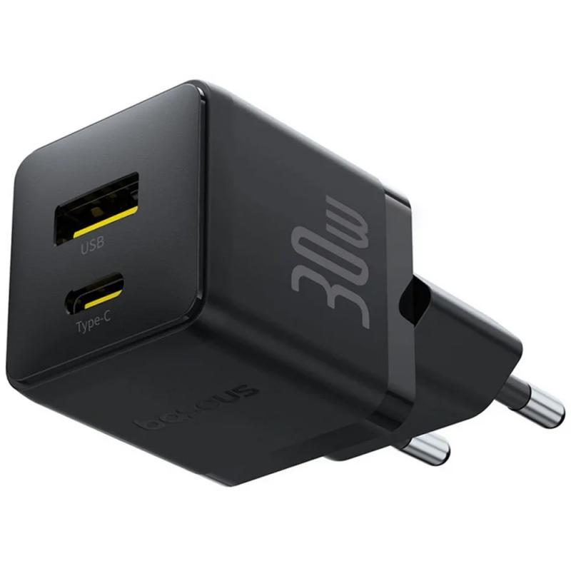 МЗП Baseus Palm Fast Charger 30W (1USB-A/1C) (P1011160A) Cluster Black - Зображення 5