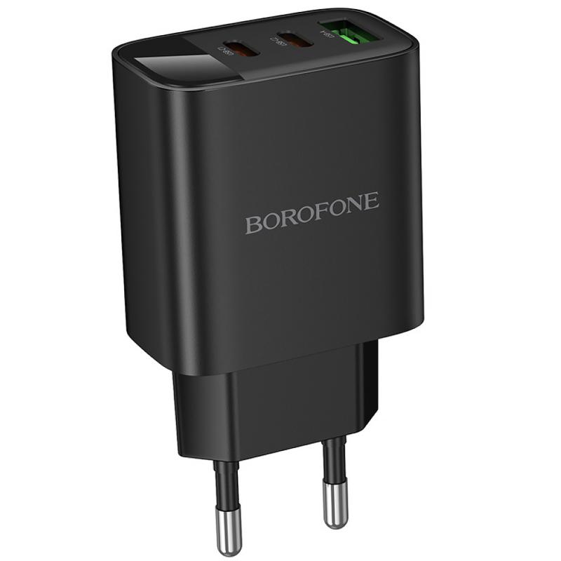 МЗП Borofone BA98A Ilustre with digital display PD30W (1USB-A/2C) Black - Зображення 6