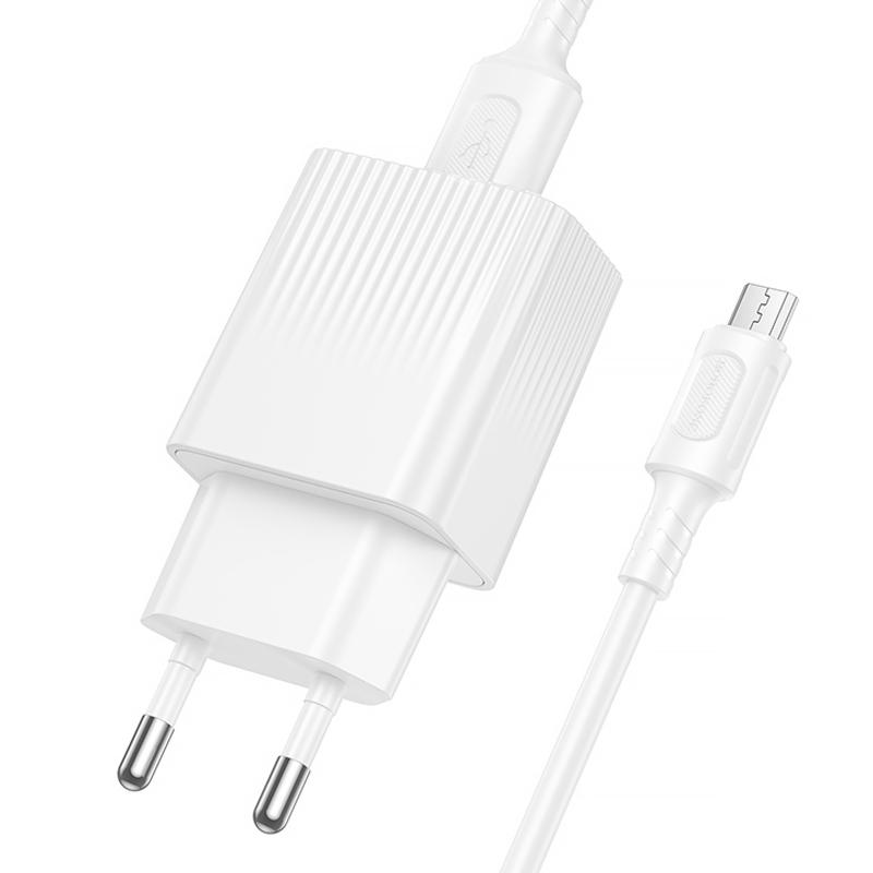 МЗП Borofone BAS71A Source 10.5W (1USB-A) + кабель USB to MicroUSB White - Зображення 3