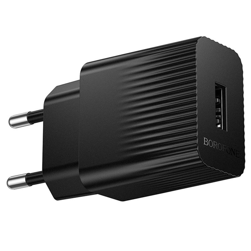 МЗП Borofone BAS71A Source 2.1A (1USB-A) Black - Зображення 2