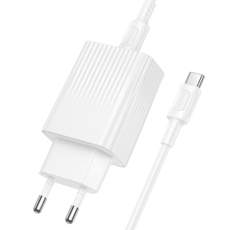 МЗП Borofone BAS75A Source PD30W (1USB-C) + кабель Type-C to Type-C White - Зображення 4