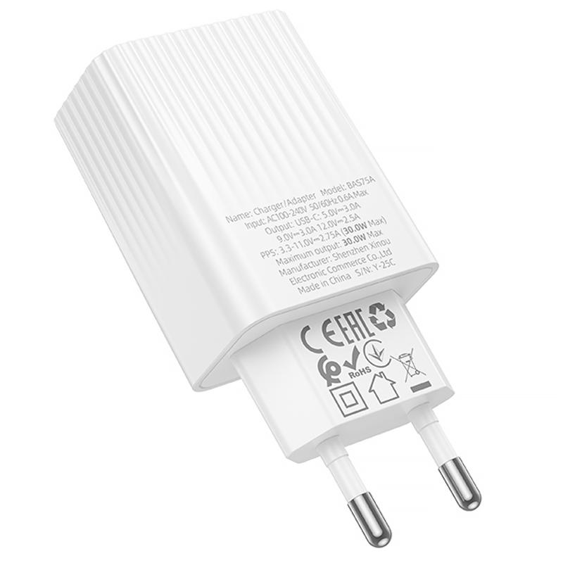МЗП Borofone BAS75A Source PD30W (1USB-C) White - Зображення 5